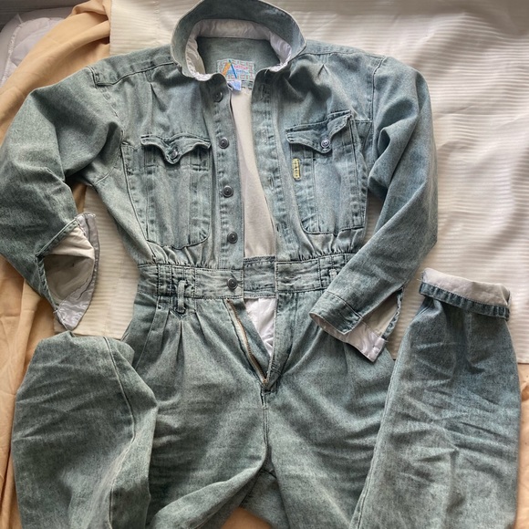 90s denim jumpsuit - Picture 3 of 8